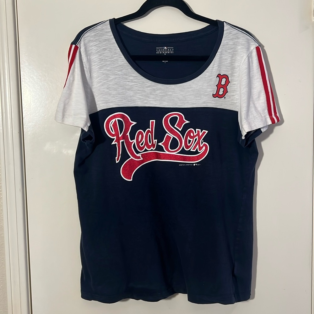 Boston Red Sox Women’s Scoop Neck T-shirt MLB Baseball Boston